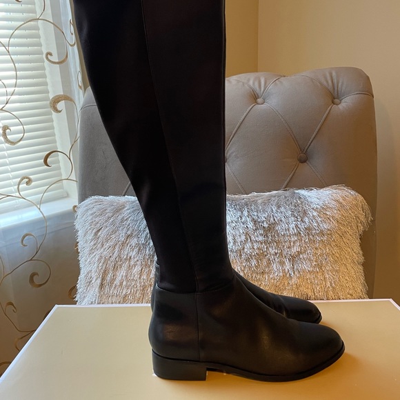 michael michael kors bromley leather riding boots